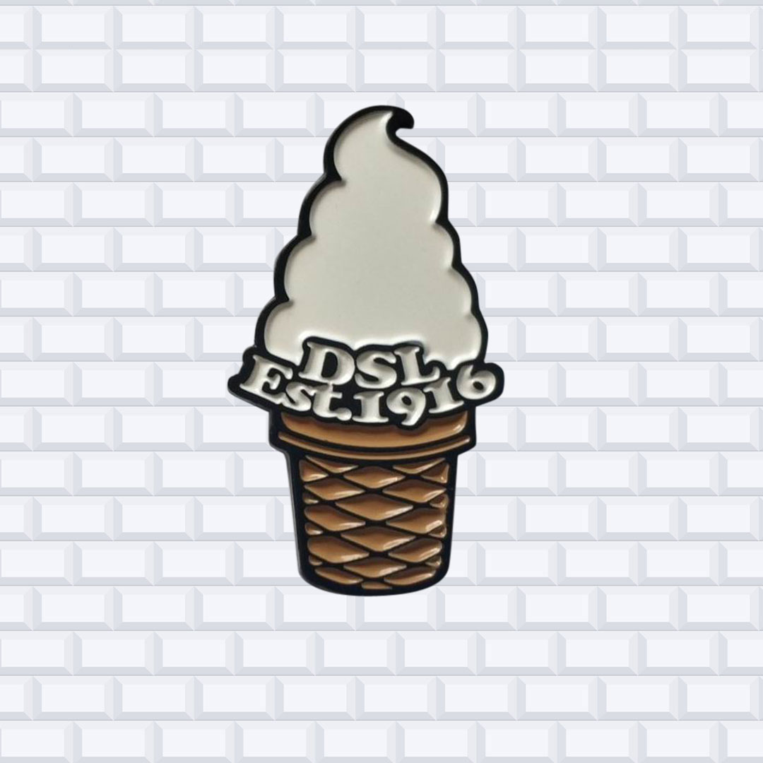 ice cream enamel pin