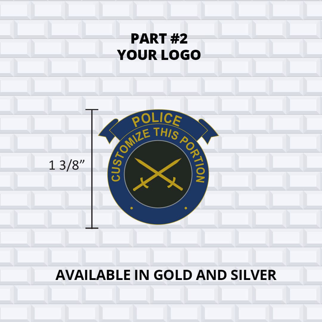 two part custom police badge